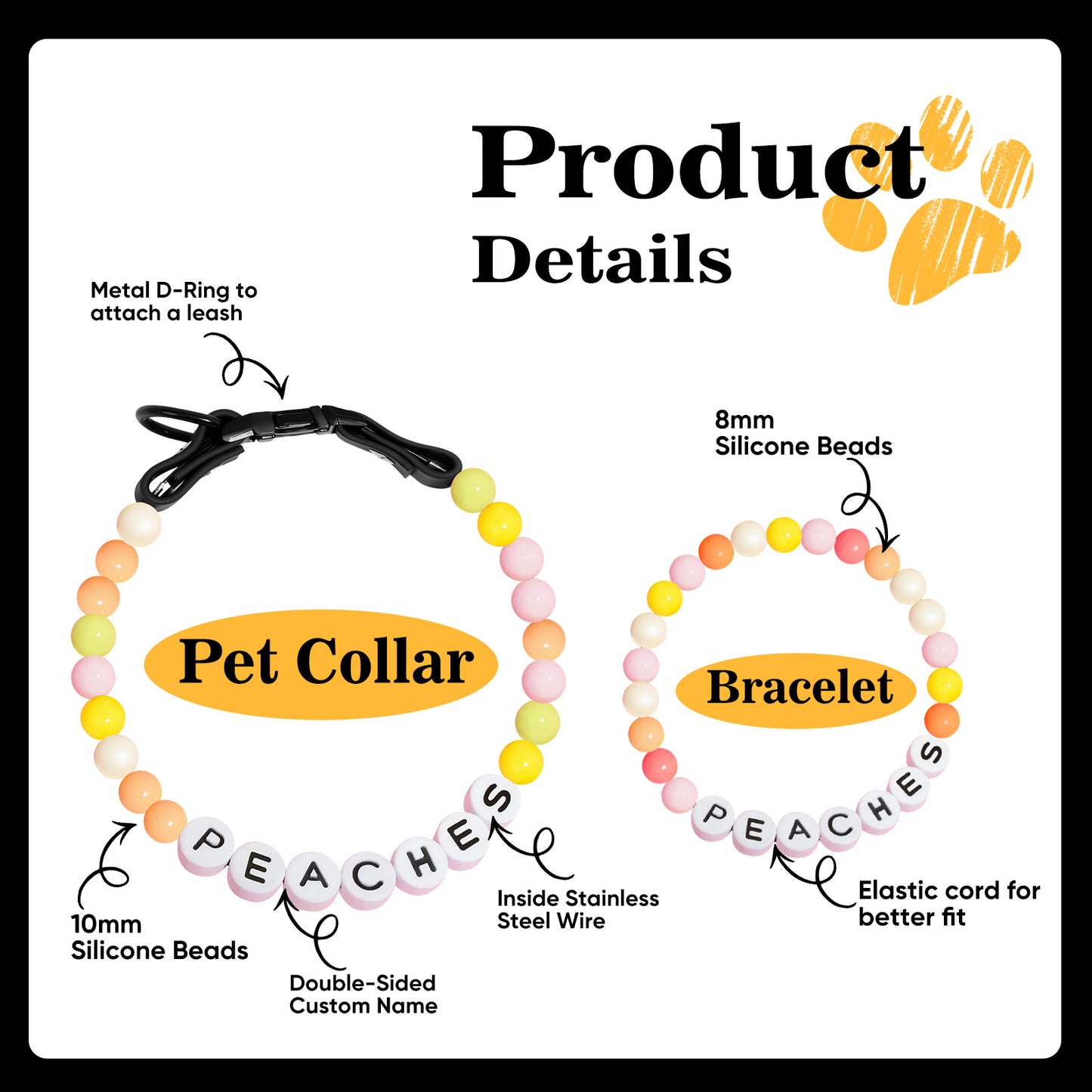 Cute Dog Collar + Free Matching Bracelet